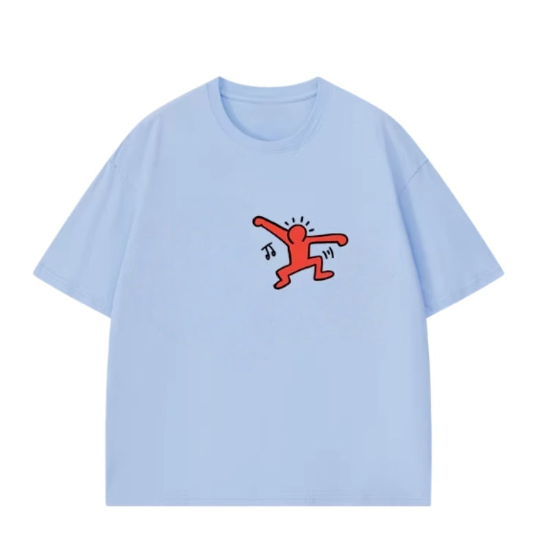 Blue Abstract Art Print T-Shirt